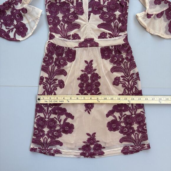 FOR LOVE & LEMONS Size XS Temecula Embroidered Mesh Mini Dress Fairy Whimsigoth - Picture 7 of 11